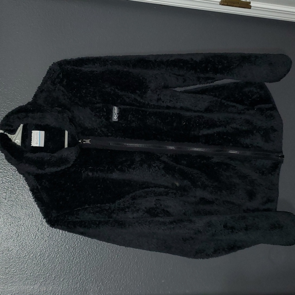 Black Poly-Fleece Columbia Jacket Medium